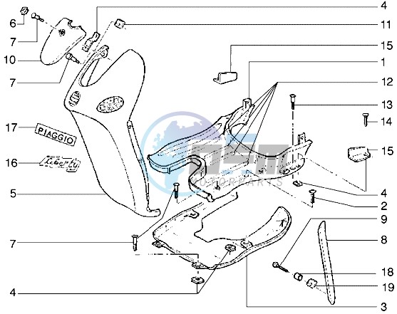 Front shield-Footboard-Spoiler