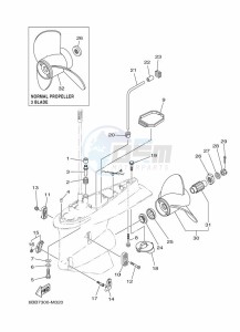 F225CETL drawing PROPELLER-HOUSING-AND-TRANSMISSION-2