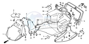 CH125 drawing FRONT FENDER/LEG SHIELD