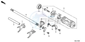 TRX500FAB drawing GEARSHIFT FORK/ GEARSHIFT DRUM