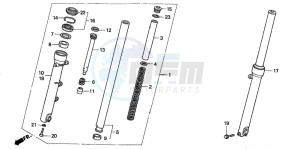 CB500 drawing FRONT FORK