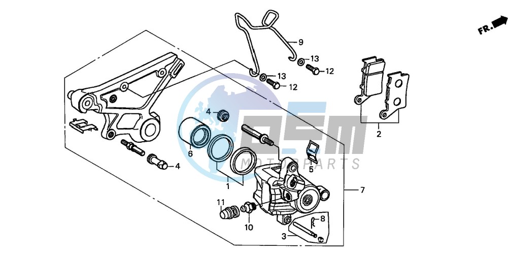 REAR BRAKE CALIPER