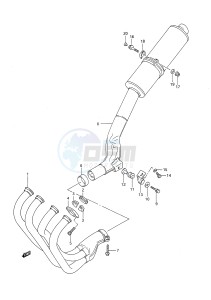 GSX-R750 (E28) drawing MUFFLER