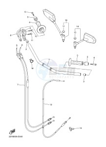 FZ1-N FZ1 (NAKED) 1000 (1ECA) drawing STEERING HANDLE & CABLE