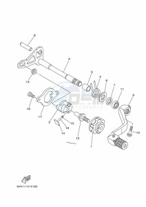 YZ125 (B4X6) drawing SHIFT SHAFT