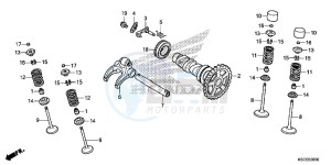 CRF250XD CRF250R Europe Direct - (ED) drawing CAMSHAFT/VALVE