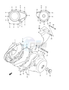 VZ800 (E3-E28) MARAUDER drawing CRANKCASE COVER