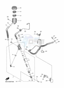 NIKEN MXT850 (BD5F) drawing REAR MASTER CYLINDER