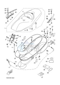 YPR400RA XMAX 400 ABS EVOLIS 400 ABS (1SDG) drawing SEAT