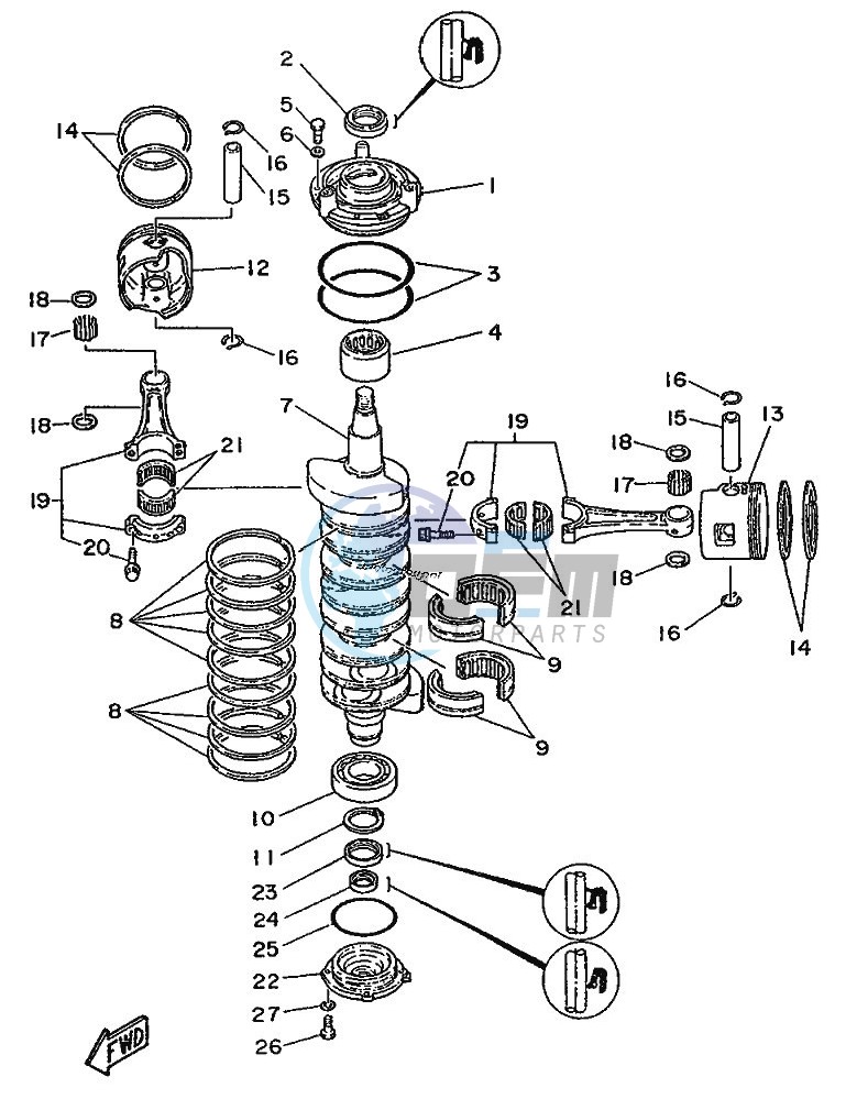 CRANKSHAFT--PISTON