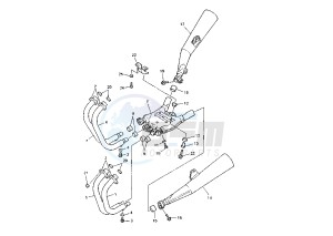 XJR 1300 drawing EXHAUST SYSTEM