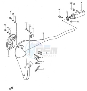 RM80 (E28) drawing MUFFLER (MODEL G H J)