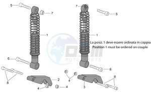 Scarabeo 500 drawing Rear Shock absorber