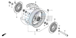 CBR1000RR drawing FRONT WHEEL