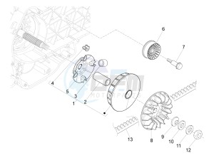 Beverly 500 Cruiser e3 2007-2012 drawing Driving pulley