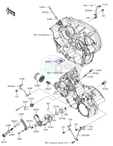 BRUTE FORCE 750 4x4i EPS KVF750HGF EU drawing Oil Pump