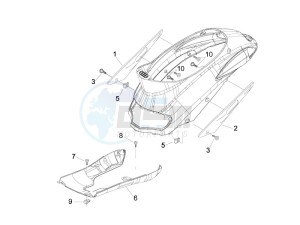 Liberty 125 4t Delivery e3 Single drawing Side cover - Spoiler