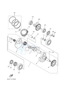 YFM700FWA YFM70GDHG GRIZZLY 700 (B305) drawing CRANKSHAFT & PISTON