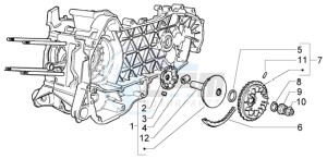 Liberty 125 la poste drawing Driving half pulley