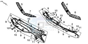 MAXSYM 400 EFI drawing FOOTREST