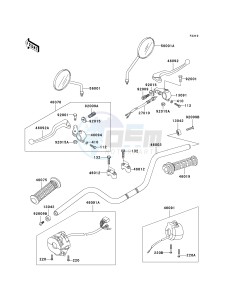 KH 125 M [2000] (M5-M9) drawing HANDLEBAR