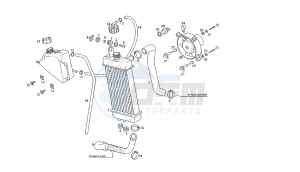 SENDA R-SM DRD RACING - 125 CC VTHDR2A1A VTHDR1A1A 4T drawing COOLING SYSTEM