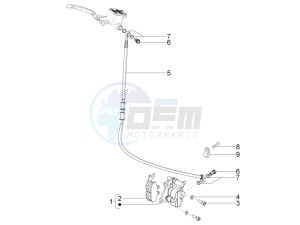 Typhoon 125 4T 2V E3 (NAFTA) drawing Brakes pipes - Calipers