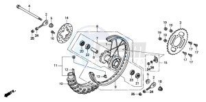 CR80R drawing REAR WHEEL