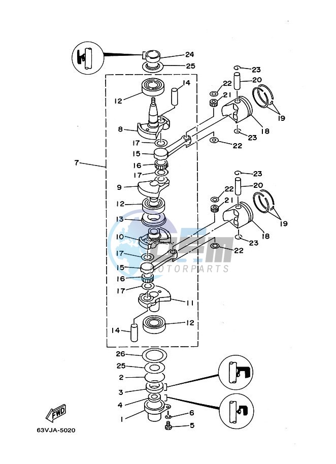 CRANKSHAFT--PISTON