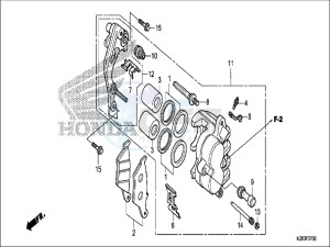 CRF125FBH Europe Direct - (ED) drawing FRONT BRAKE CALIPER