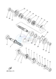 XT660Z (ABS) TENERE ABS (2BE2 2BE2 2BE2) drawing TRANSMISSION