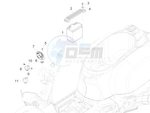 GTS 300 ie Super ABS (USA) (AU, HK) drawing Remote control switches - Battery - Horn