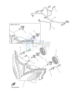 FZ8-S FZ8 FAZER 800 (42PN) drawing HEADLIGHT