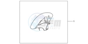 CBR1000RR9 Korea - (KO / HRC MME) drawing CARBON FIBER FRONT FENDER