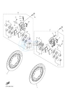 YZF-R1 998 R1 (2CRC 2CRD) drawing FRONT BRAKE CALIPER