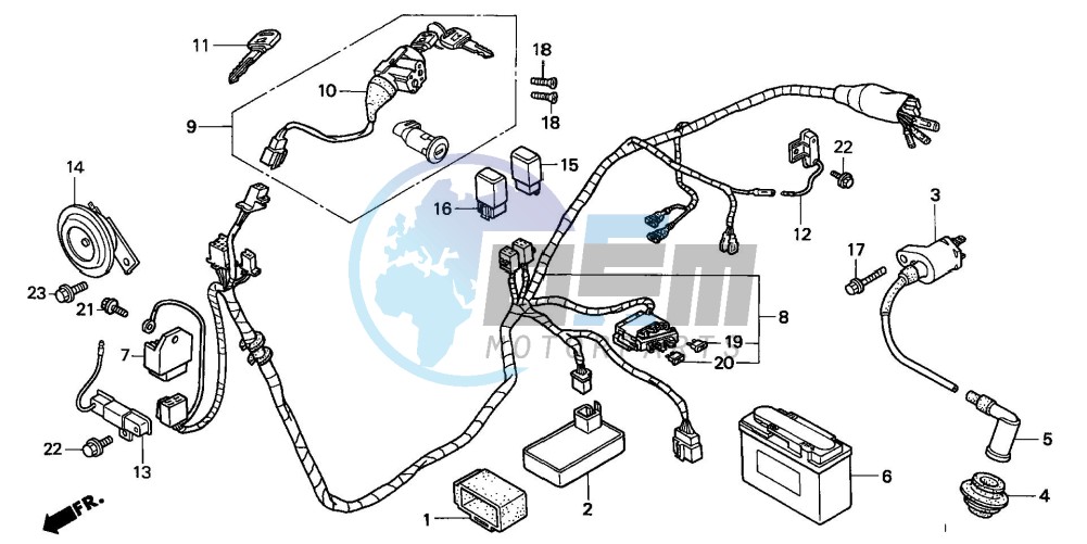 WIRE HARNESS/ IGNITION COIL/BATTERY