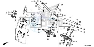 CB650FAJ CB650F 2ED drawing HANDLE PIPE/TOP BRIDGE