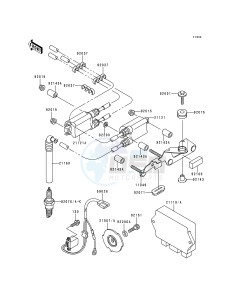 ZX 750 N [NINJA ZX-7RR] (N1-N2) [NINJA ZX-7RR] drawing IGNITION SYSTEM