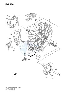 RM-Z250 (E3-E28) drawing REAR WHEEL (MODEL K8 K9)