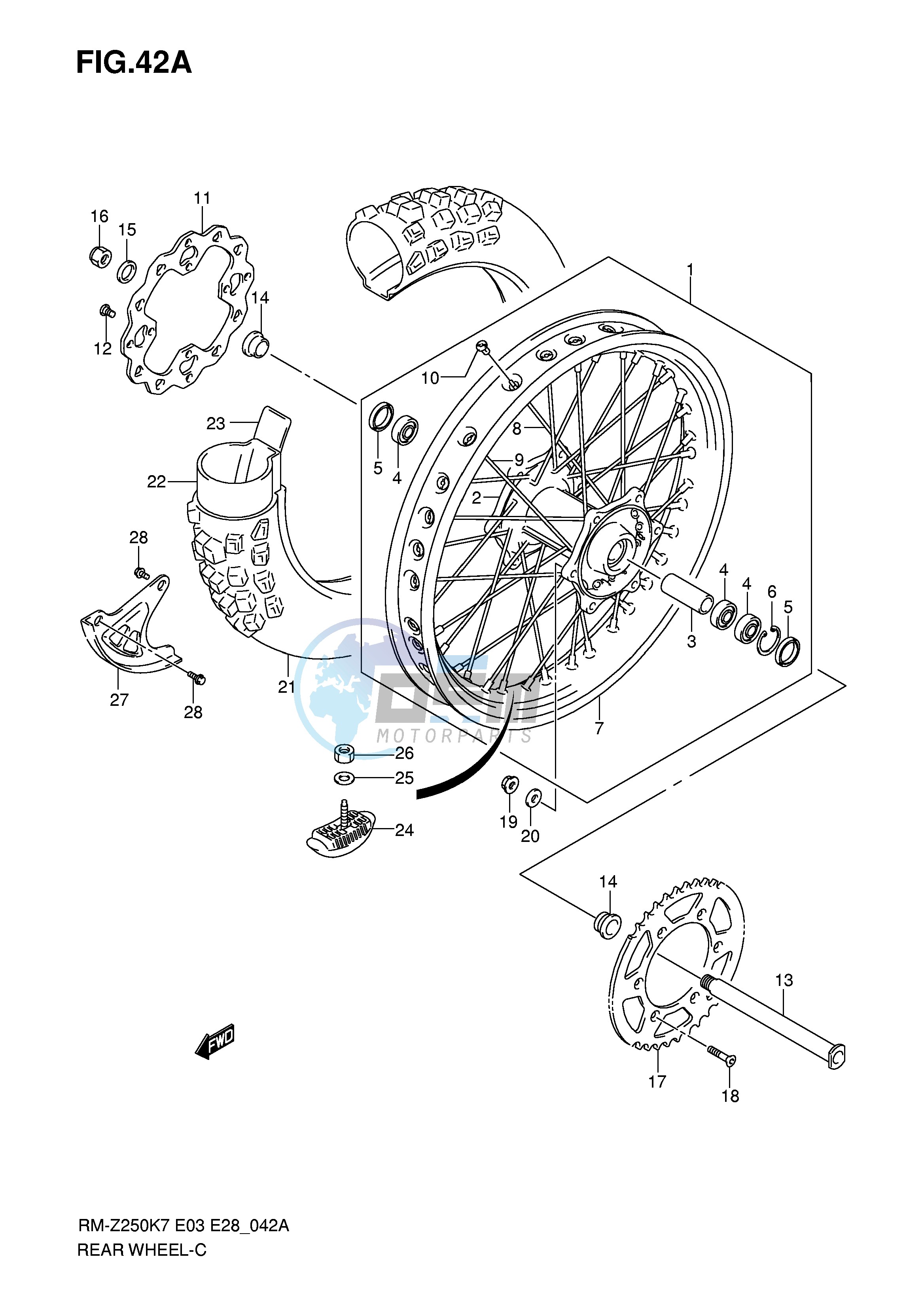 REAR WHEEL (MODEL K8 K9)