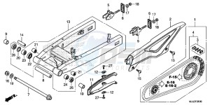 NC750SE NC750S Continue » Europe Direct - (ED) drawing SWING ARM