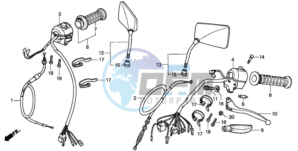 HANDLE LEVER/SWITCH/CABLE (SI)