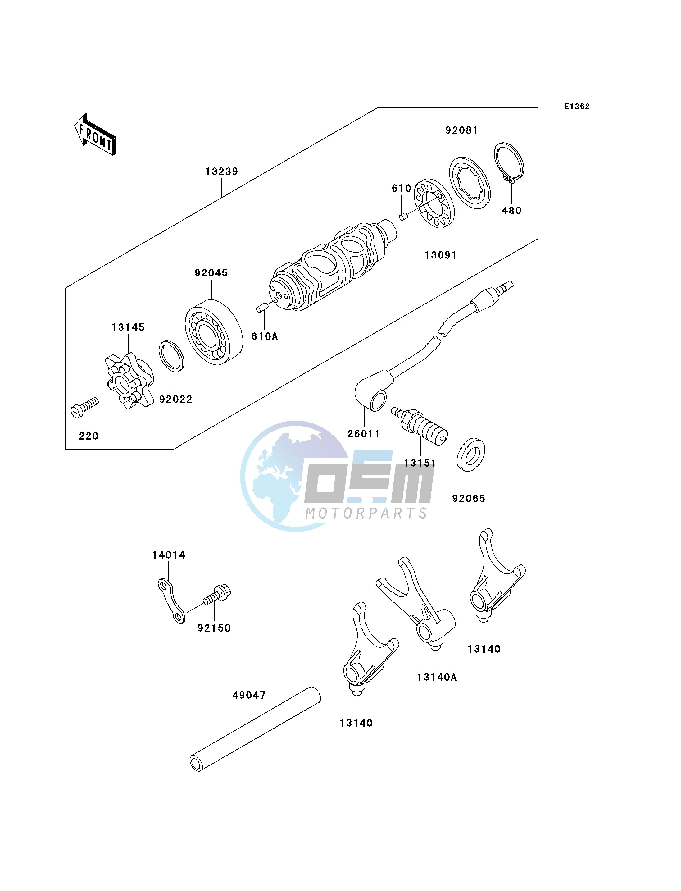 GEAR CHANGE DRUM_SHIFT FORK-- S- -