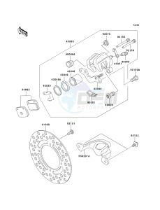 KX 65 A [KX65 MONSTER ENERGY] (A6F - A9FA) A9FA drawing REAR BRAKE