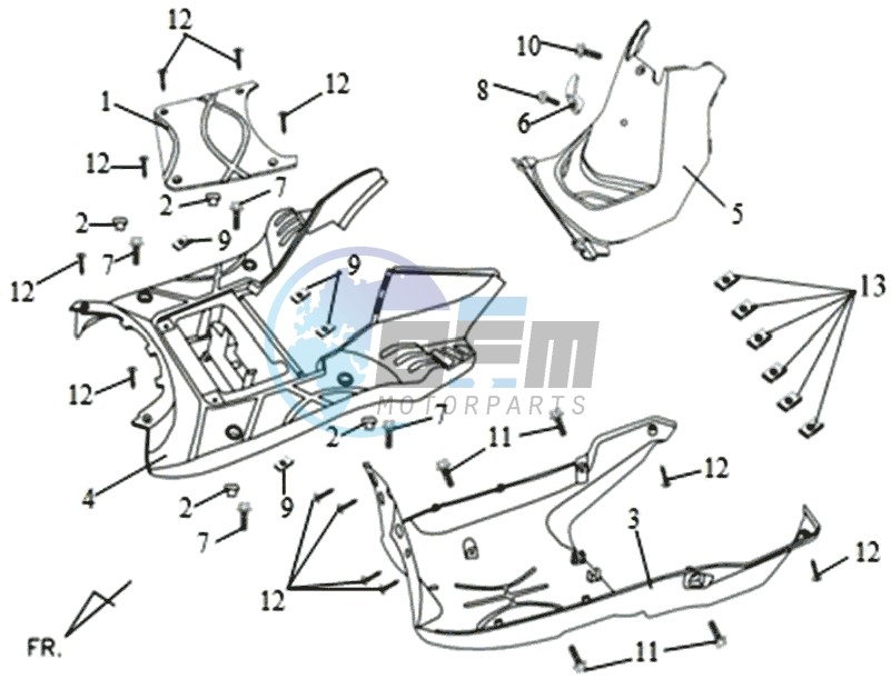 FOOTREST / LOWER COWLING