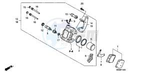 TRX250XC drawing FRONT BRAKE CALIPER