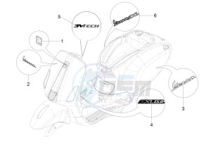 SXL 150 4T 3V CARB drawing Plates - Emblems