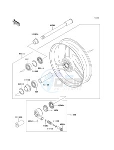 ZX 1100 D [NINJA ZX-11] (D4-D6) [NINJA ZX-11] drawing FRONT WHEEL