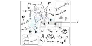 VFR800A9 France - (F / ABS CMF MME) drawing AVERTO SECURITY KIT