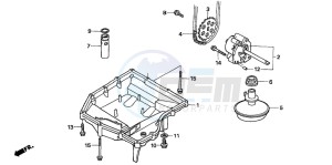 CBF600S drawing OIL PAN/OIL PUMP (CBF600S6/SA6/N6/NA6)